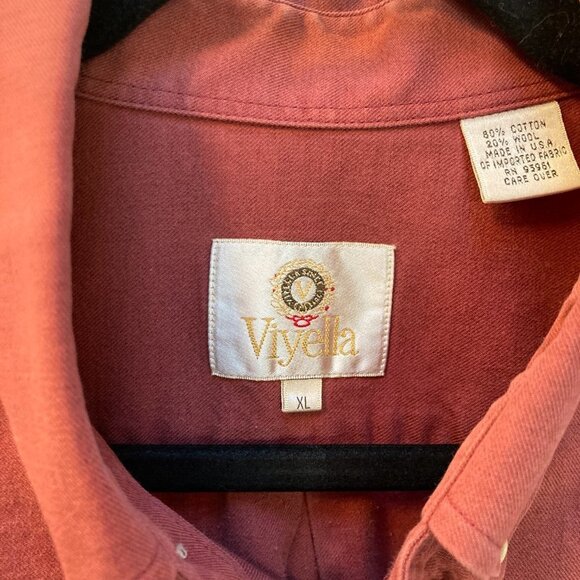 Vintage Viyella Wool Blend Men's Button Down Shirt Size XL - Picture 3 of 6